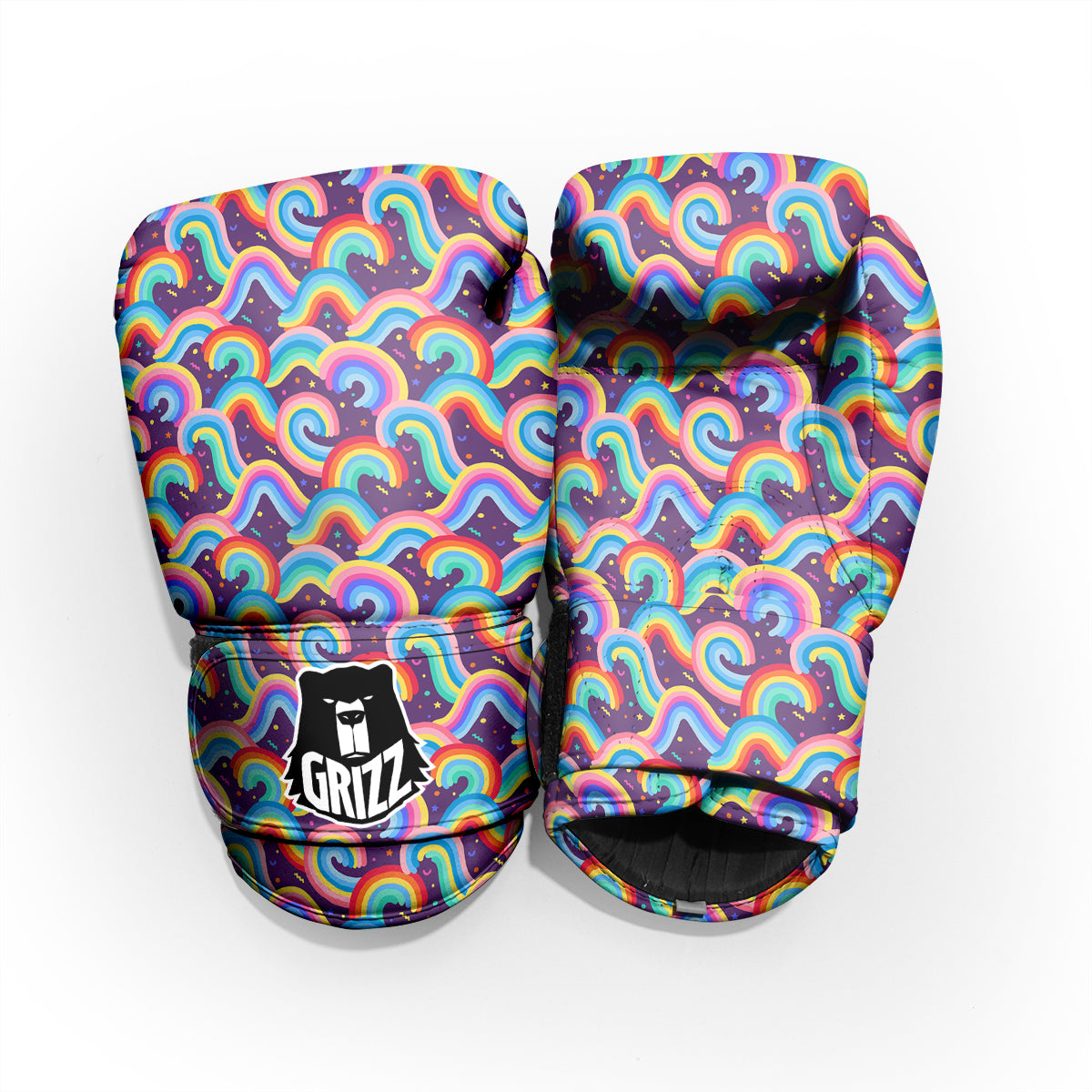 Rainbow Colorful Cute Print Pattern Pro Boxing Glove