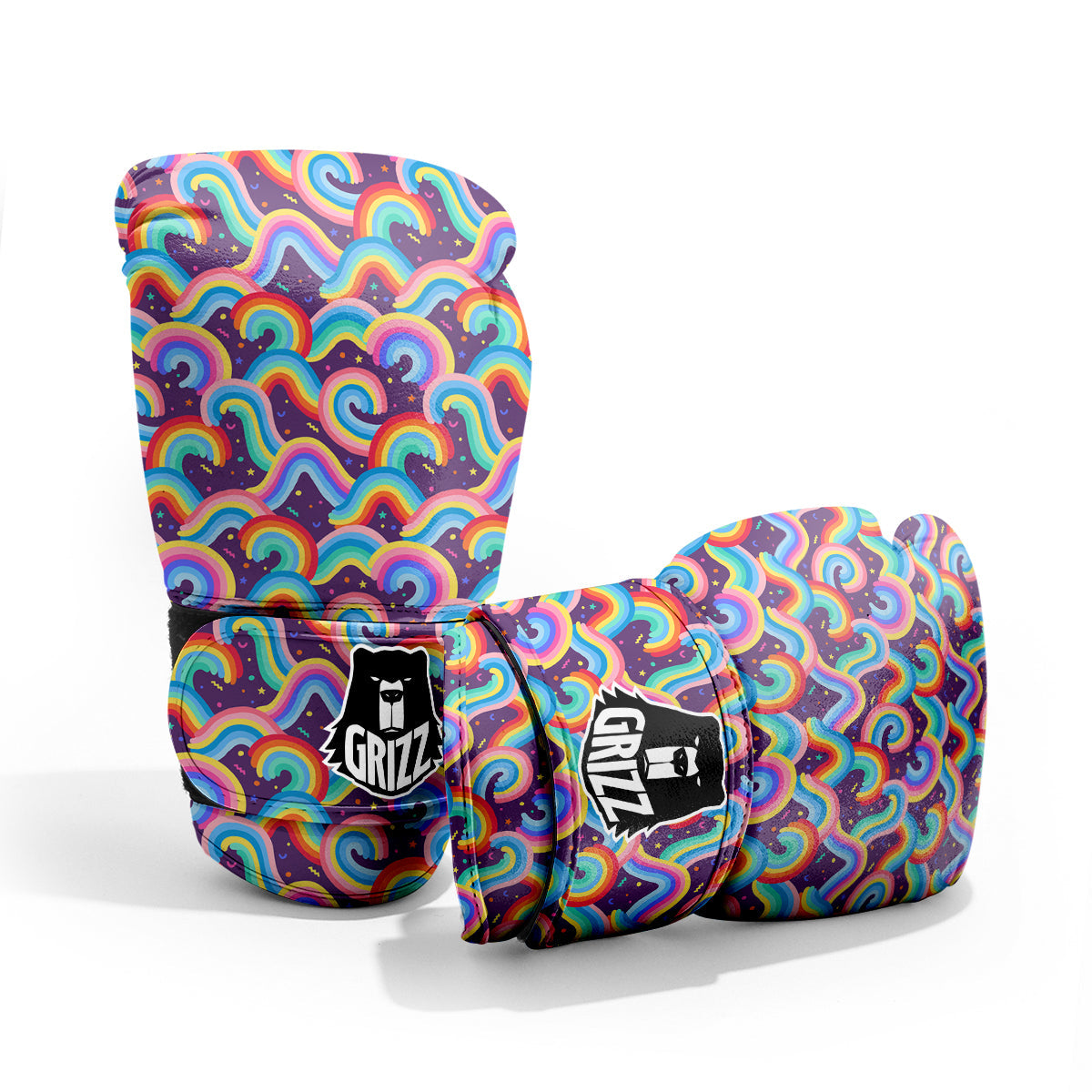 Rainbow Colorful Cute Print Pattern Pro Boxing Glove