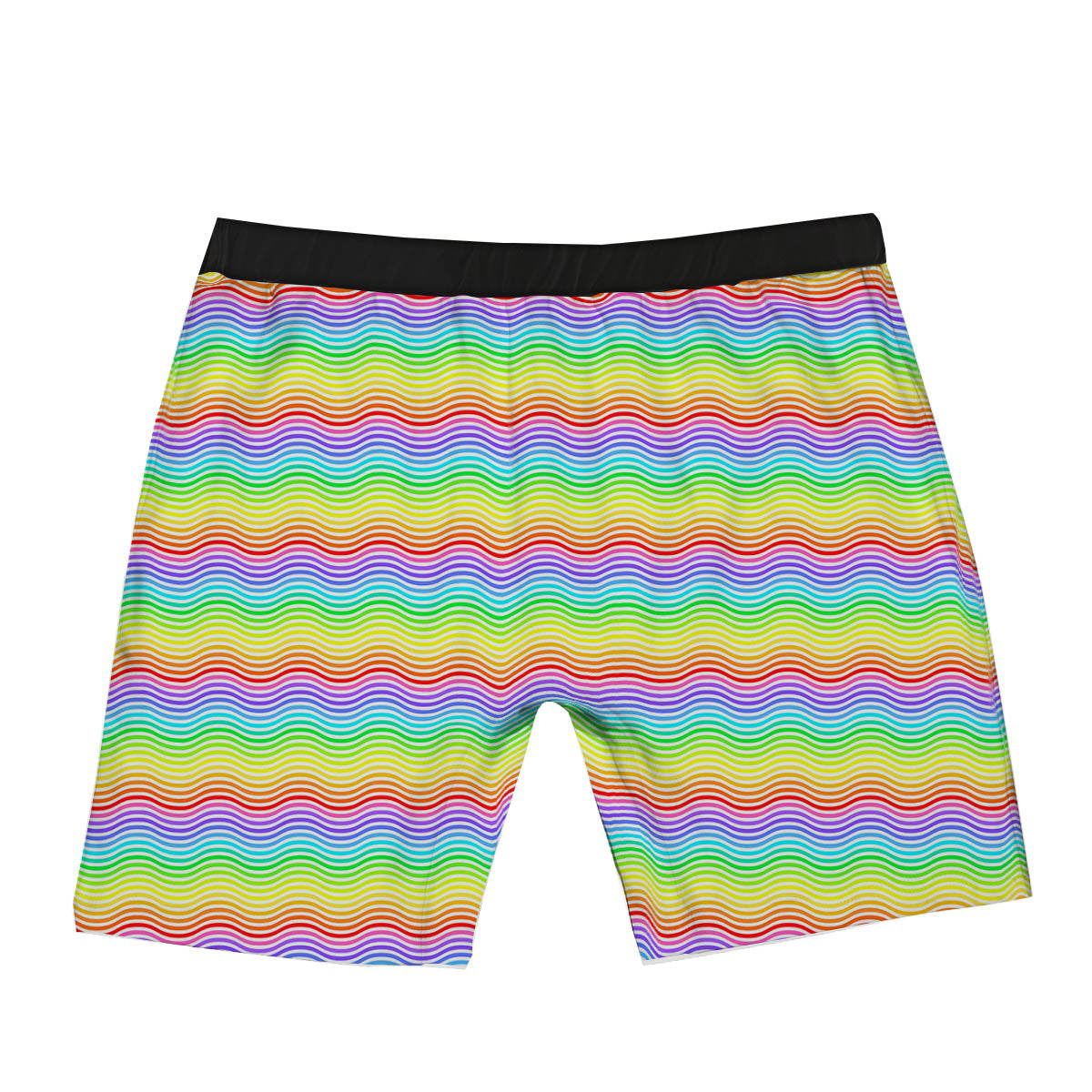 Rainbow Curved Print Pattern Boxer Briefs-grizzshop