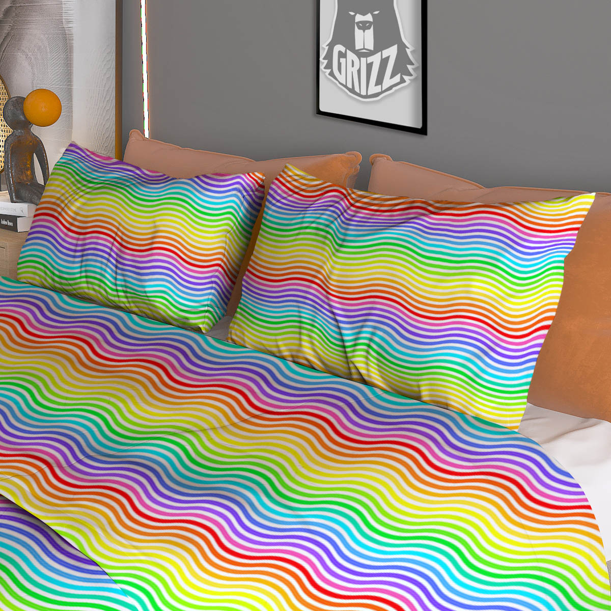 Polka Dot Red And Green Print Pattern Duvet Cover Bedding Set