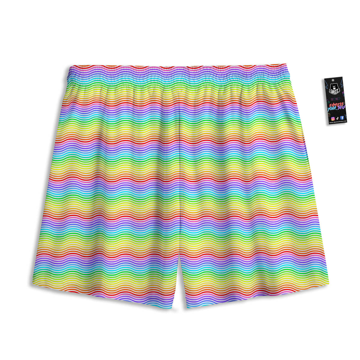 Polka Dot Red And Green Print Pattern Mesh Shorts