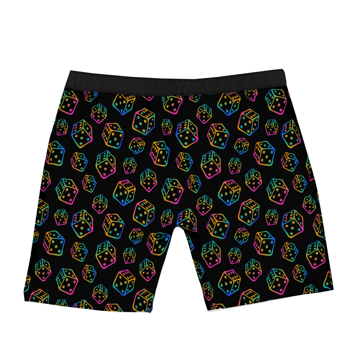 Rainbow Dice Print Pattern Boxer Briefs-grizzshop