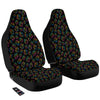 Rainbow Dice Print Pattern Car Seat Covers-grizzshop