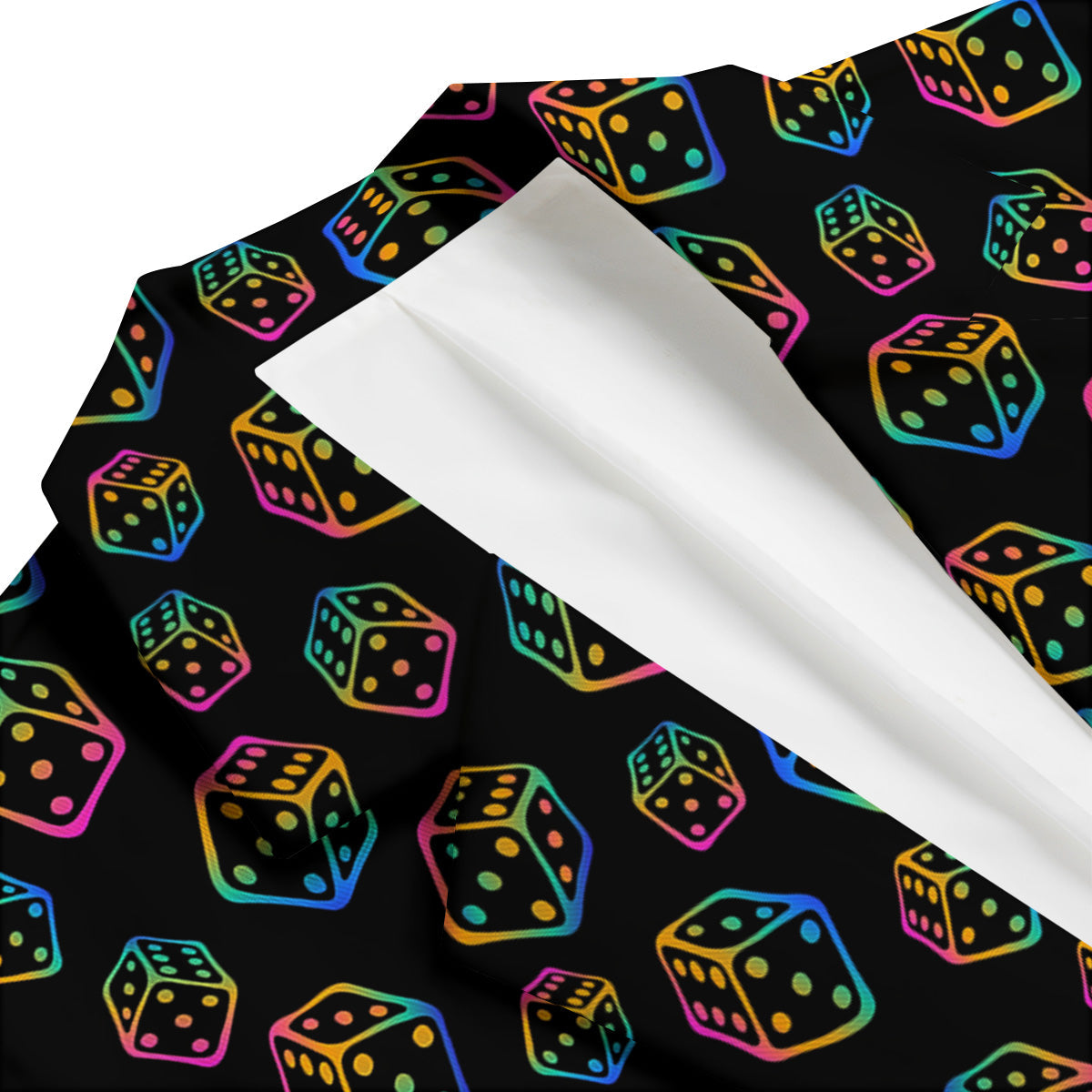 Rainbow Dice Print Pattern Men's Blazer-grizzshop