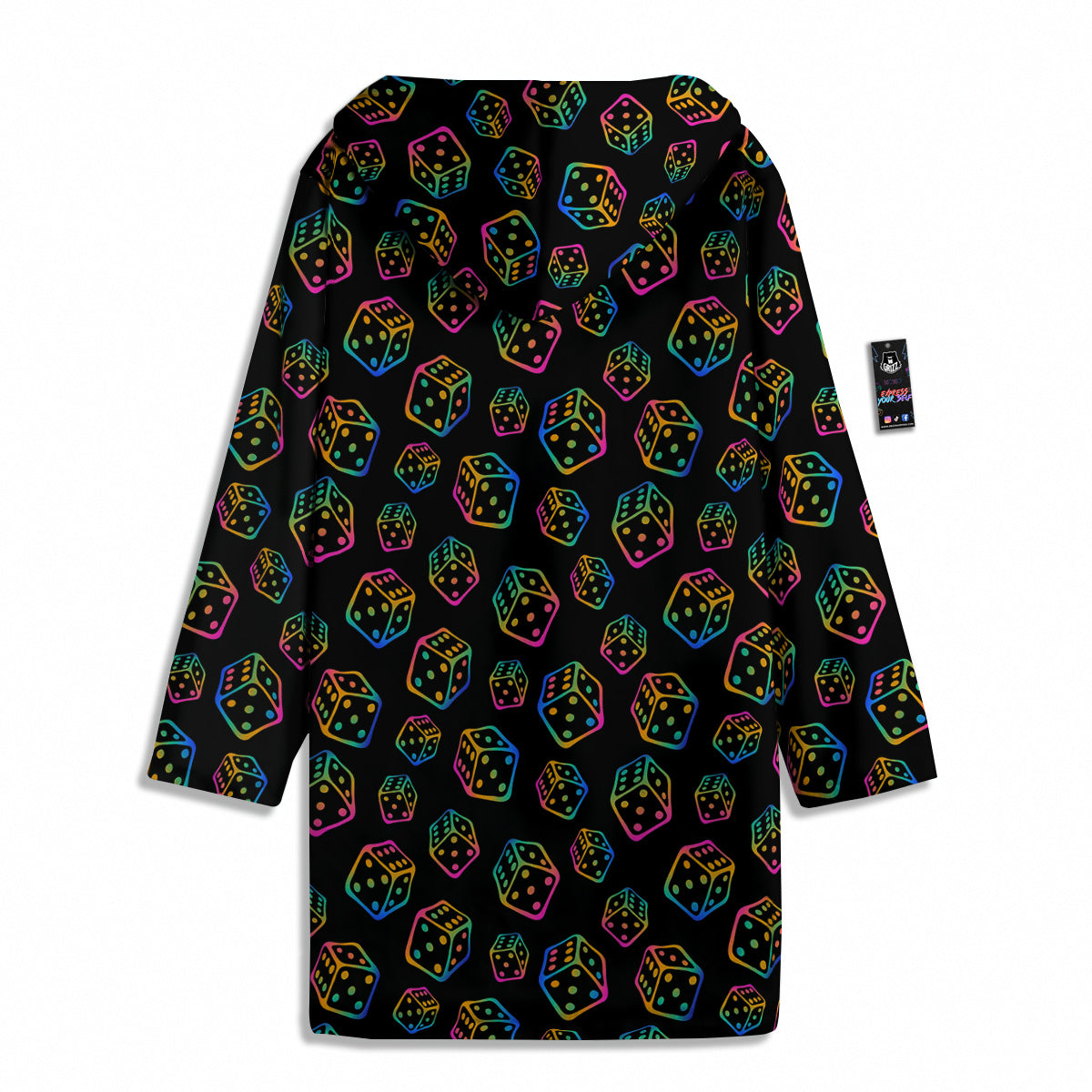 Rainbow Dice Print Pattern Men's Windbreaker Jacket-grizzshop