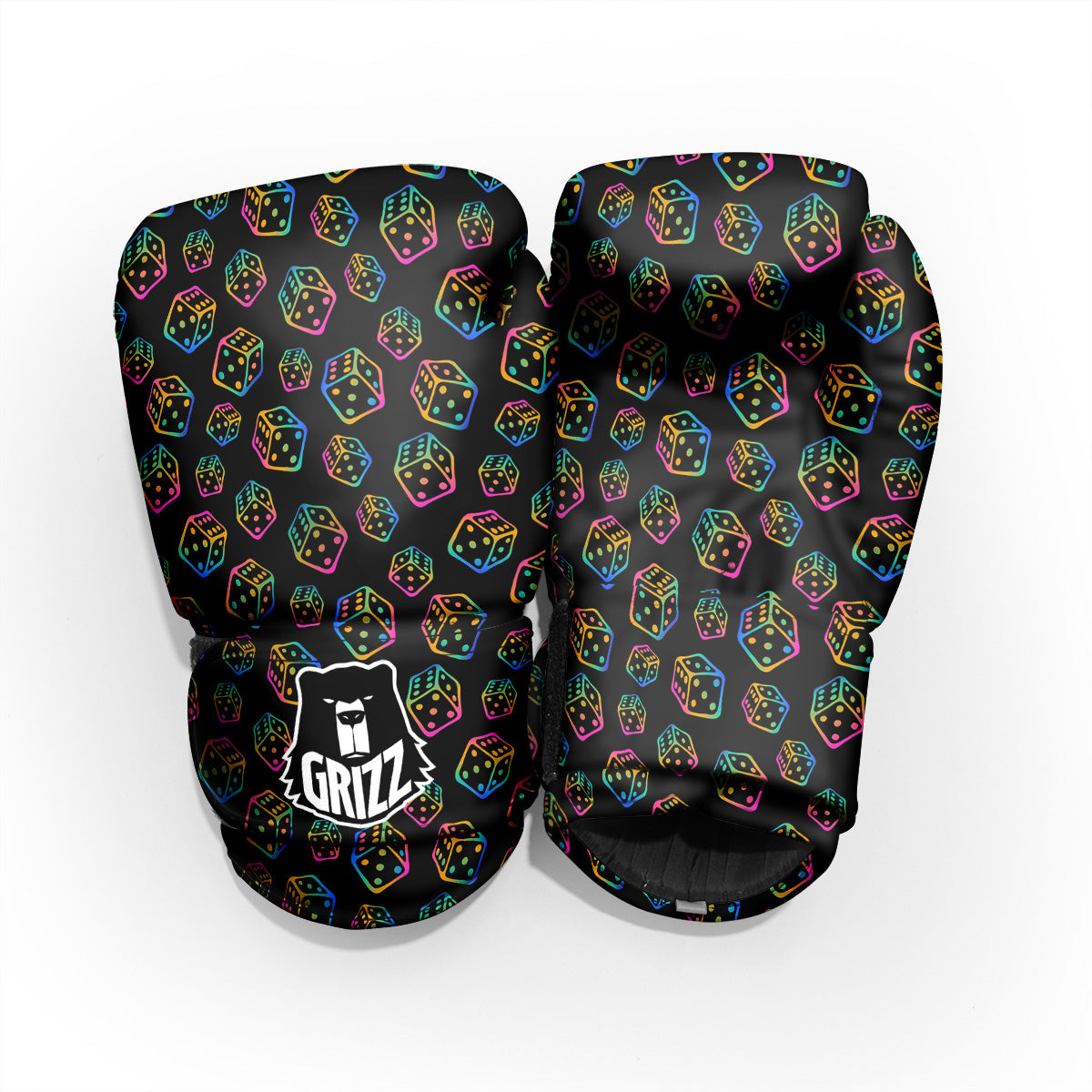 Rainbow Dice Print Pattern Pro Boxing Glove