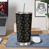 Rainbow Dice Print Pattern Tumbler-grizzshop