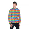 Rainbow Eyes LGBT Pride Print Pattern Baseball Jacket-grizzshop