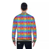 Rainbow Eyes LGBT Pride Print Pattern Baseball Jacket-grizzshop