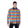 Rainbow Eyes LGBT Pride Print Pattern Baseball Jacket-grizzshop