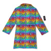 Rainbow Eyes LGBT Pride Print Pattern Bathrobe-grizzshop