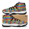 Rainbow Eyes LGBT Pride Print Pattern Black Bball Shoes-grizzshop