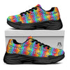 Rainbow Eyes LGBT Pride Print Pattern Black Chunky Shoes-grizzshop