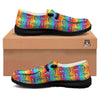 Rainbow Eyes LGBT Pride Print Pattern Black Loafers-grizzshop