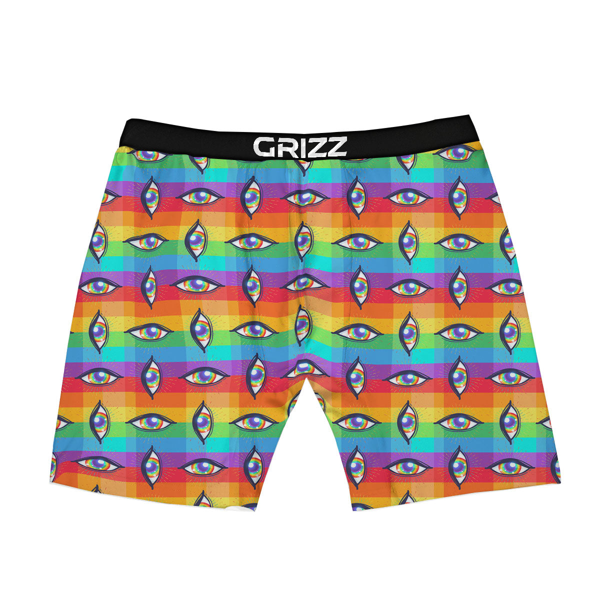 Rainbow Eyes LGBT Pride Print Pattern Boxer Briefs-grizzshop