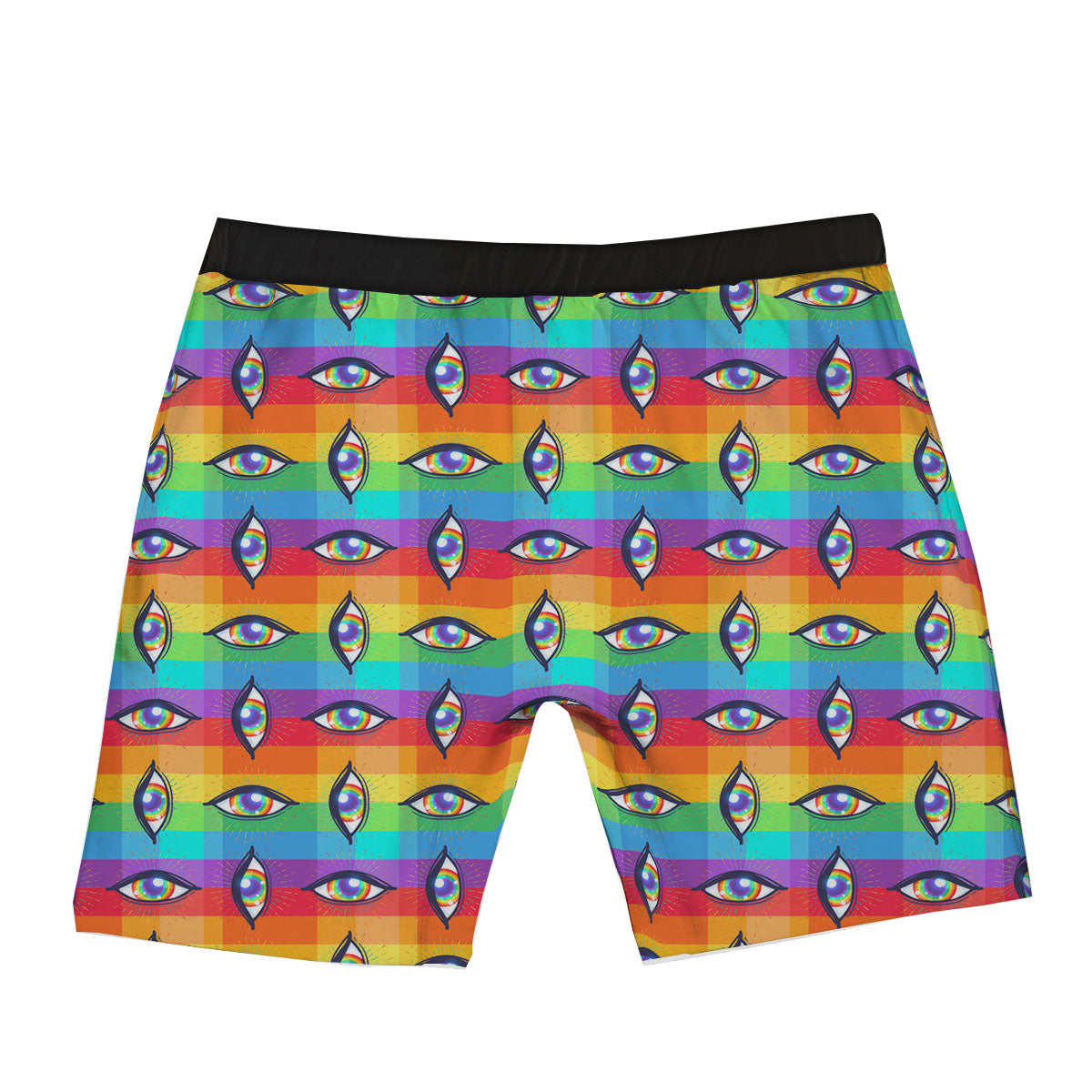 Rainbow Eyes LGBT Pride Print Pattern Boxer Briefs-grizzshop