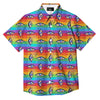 Rainbow Eyes LGBT Pride Print Pattern Button Up Shirt-grizzshop