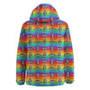 Rainbow Eyes LGBT Pride Print Pattern Down Jacket-grizzshop