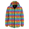 Rainbow Eyes LGBT Pride Print Pattern Down Jacket-grizzshop