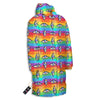 Rainbow Eyes LGBT Pride Print Pattern Long Down Jacket-grizzshop