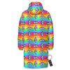 Rainbow Eyes LGBT Pride Print Pattern Long Down Jacket-grizzshop