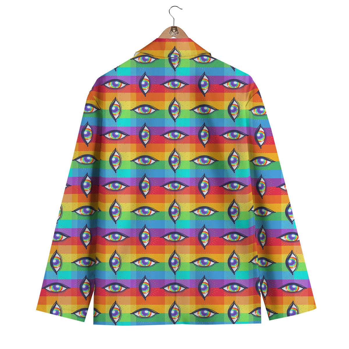 Rainbow Eyes LGBT Pride Print Pattern Men's Blazer-grizzshop