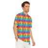 Rainbow Eyes LGBT Pride Print Pattern Men's Golf Shirts-grizzshop