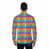 Rainbow Eyes LGBT Pride Print Pattern Men's Long Sleeve Shirts-grizzshop