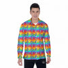 Rainbow Eyes LGBT Pride Print Pattern Men's Long Sleeve Shirts-grizzshop