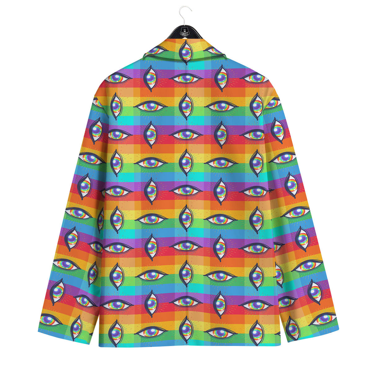 Rainbow Eyes LGBT Pride Print Pattern Men's Sport Coat-grizzshop