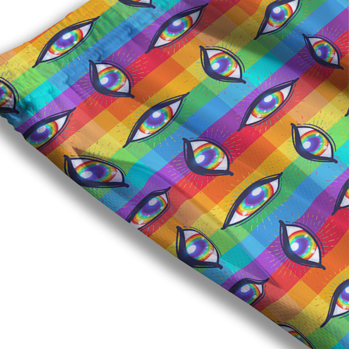 Rainbow Eyes LGBT Pride Print Pattern Mesh Shorts