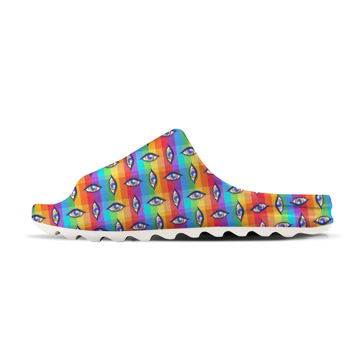 Rainbow Eyes LGBT Pride Print Pattern Sandals-grizzshop