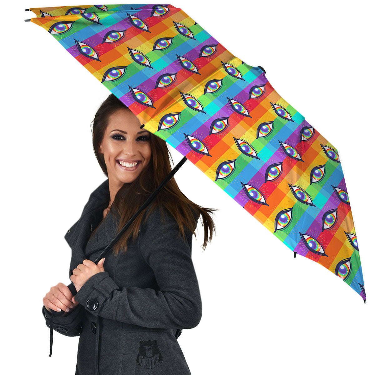 Rainbow Eyes LGBT Pride Print Pattern Umbrella-grizzshop