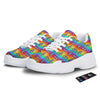 Rainbow Eyes LGBT Pride Print Pattern White Chunky Shoes-grizzshop