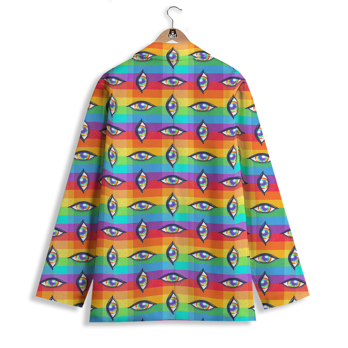 Rainbow Eyes LGBT Pride Print Pattern Women's Blazer-grizzshop