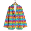 Rainbow Eyes LGBT Pride Print Pattern Women's Blazer-grizzshop