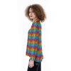 Rainbow Eyes LGBT Pride Print Pattern Women's Long Sleeve Shirts-grizzshop