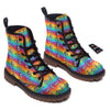 Rainbow Eyes LGBT Pride Print Pattern Work Boots-grizzshop