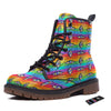 Rainbow Eyes LGBT Pride Print Pattern Work Boots-grizzshop