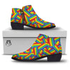 Rainbow Flag LGBT Pride Pattern Ankle Boots-grizzshop