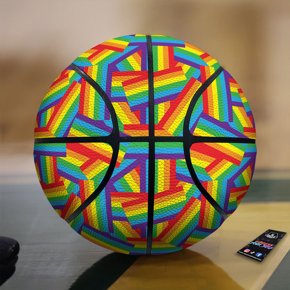 Rainbow Flag LGBT Pride Pattern Basketball-grizzshop