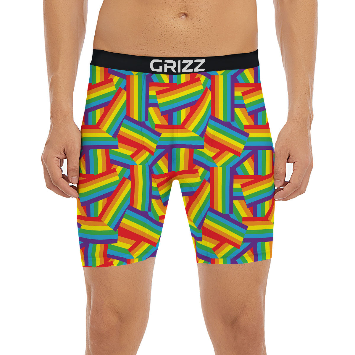 Rainbow Flag LGBT Pride Pattern Boxer Briefs-grizzshop