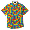 Rainbow Flag LGBT Pride Pattern Button Up Shirt-grizzshop