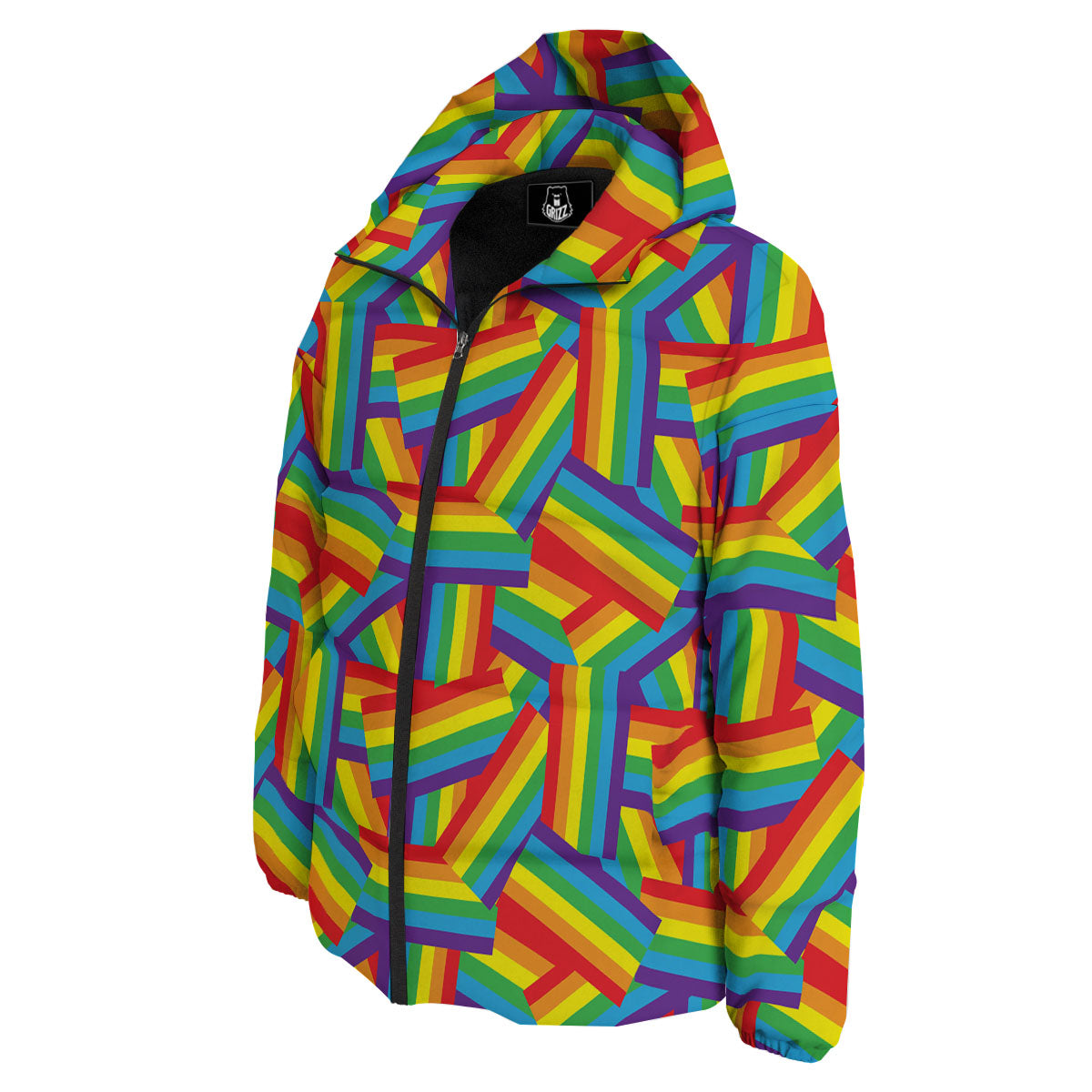 Rainbow Flag LGBT Pride Pattern Down Jacket-grizzshop