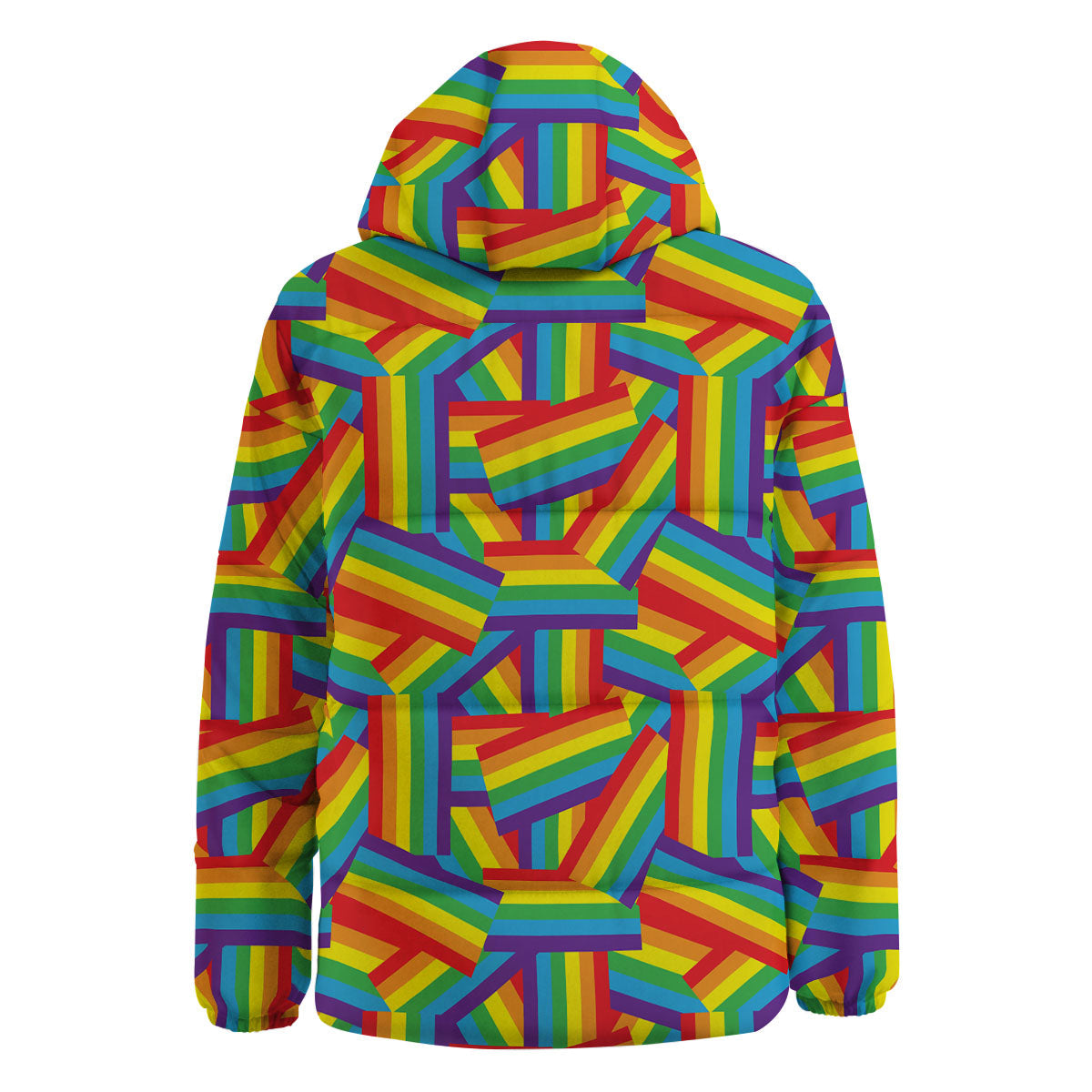 Rainbow Flag LGBT Pride Pattern Down Jacket-grizzshop