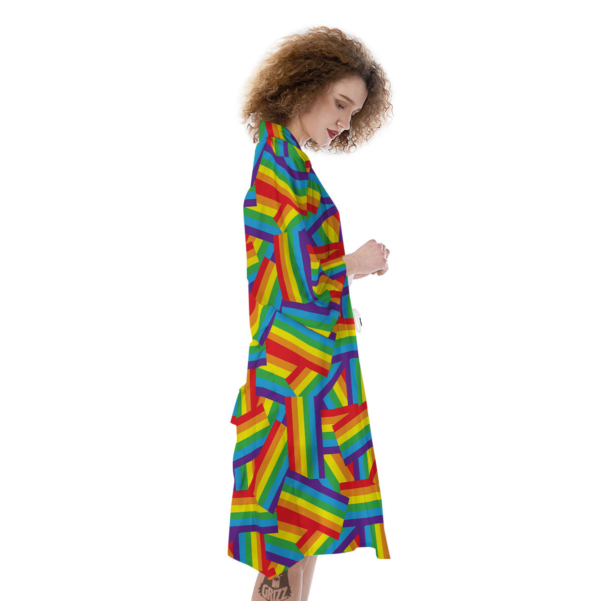 Rainbow Flag LGBT Pride Pattern Kimono-grizzshop