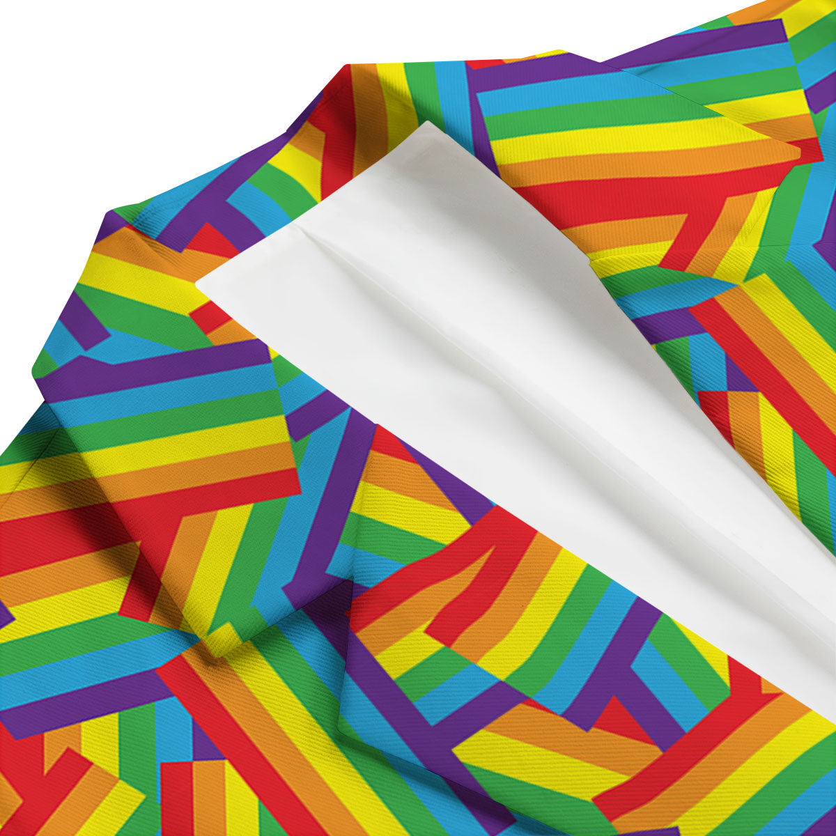 Rainbow Flag LGBT Pride Pattern Men's Blazer-grizzshop