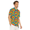 Rainbow Flag LGBT Pride Pattern Men's Golf Shirts-grizzshop