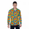 Rainbow Flag LGBT Pride Pattern Men's Long Sleeve Shirts-grizzshop