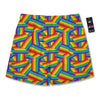 Rainbow Flag LGBT Pride Pattern Men's Running Shorts-grizzshop